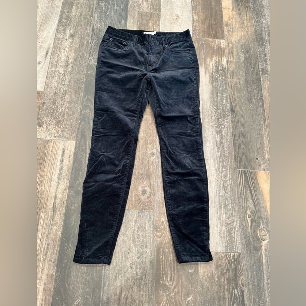 VINEYARD VINES Corduroy Pants 6 Black Geometric Print 6 Whale NWOT